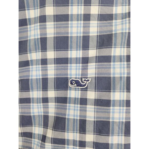 Vineyard Vines Blue Long Sleeve Button Down Plaid Shirt Womens Extra Large XL - Picture 4 of 6